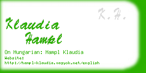 klaudia hampl business card